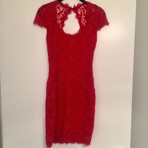 Red Lace Bodycon Dress